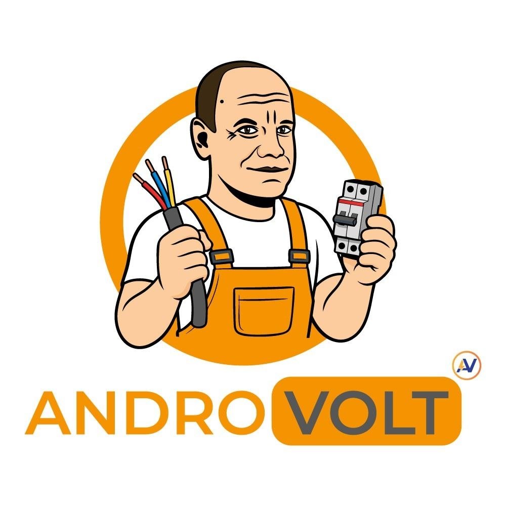 Маскот канала AndroVolt — электрик с проводами